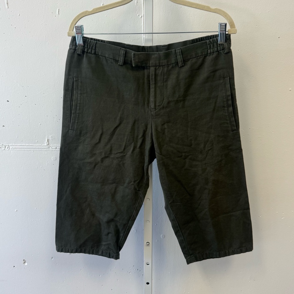 Stephan Schneider Women's Linen Blend European Dark Green Capris Pants Sz‎ 4
